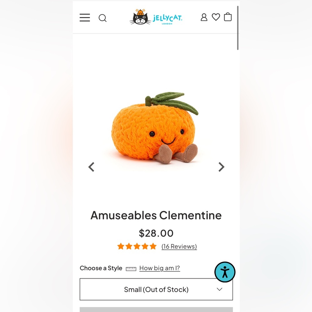 Jellycat Amuseable Clementine - Picture 8 of 10